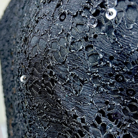 Vintage Candalite Med Lace Sequin Whimsigoth Maxi Dress Dark Fairy Mermaid - Picture 12 of 13